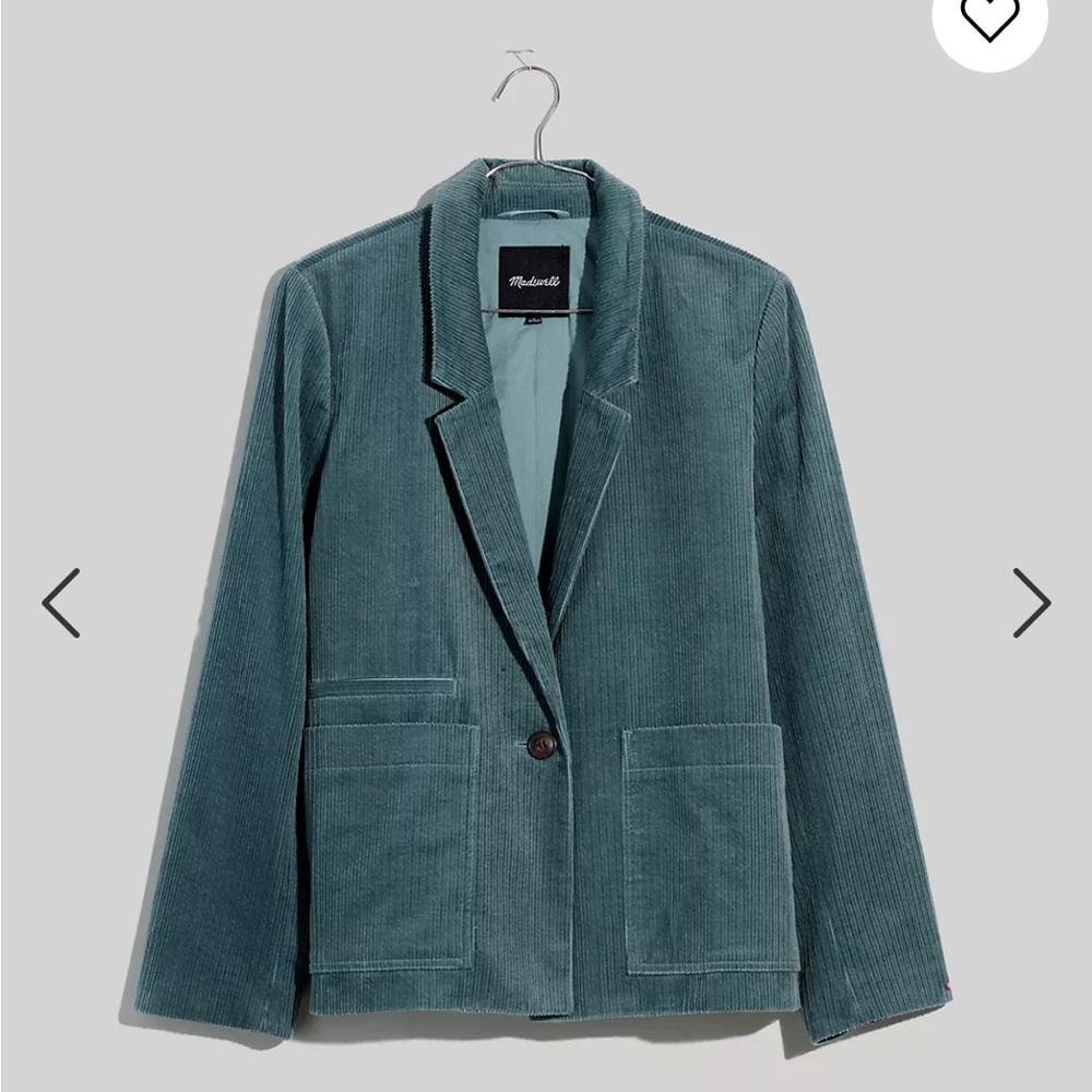 Madewell Corduroy Crop Dorset Blazer